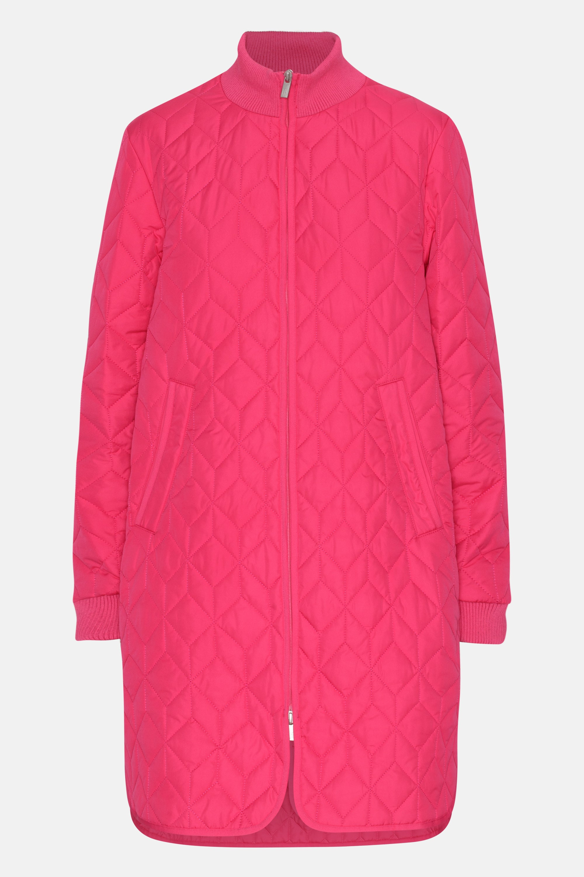 Lang Quiltet Jakke - Magenta